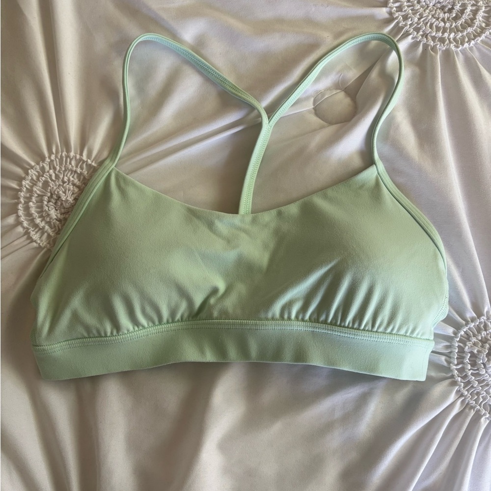 Lululemon Athletica Green Sports Bra with Crossed Straps